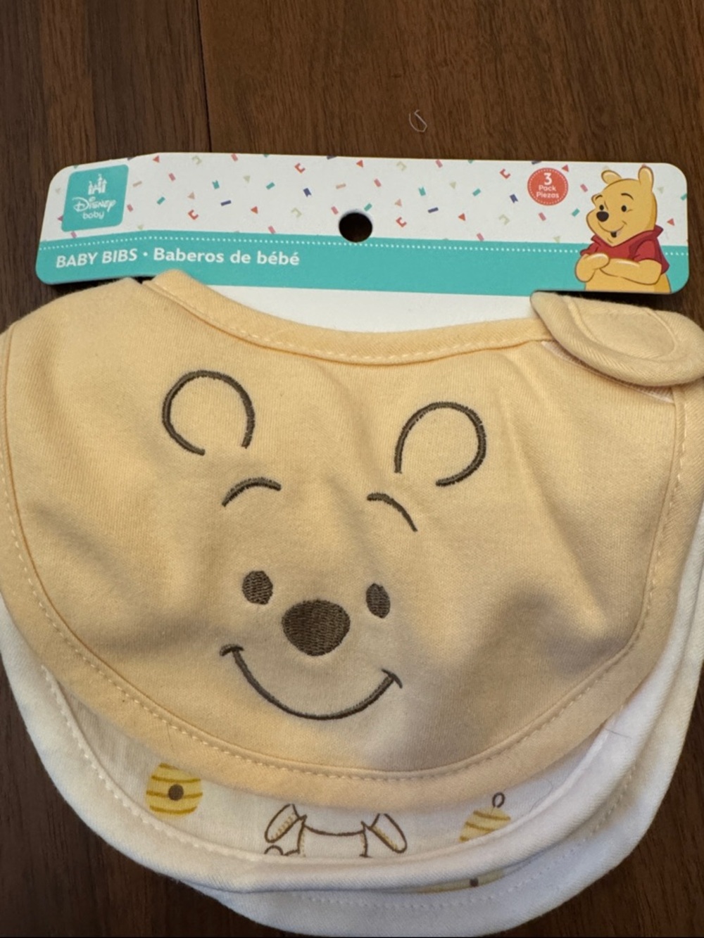 Disney Yellow Winnie the Pooh Baby Bib Trio